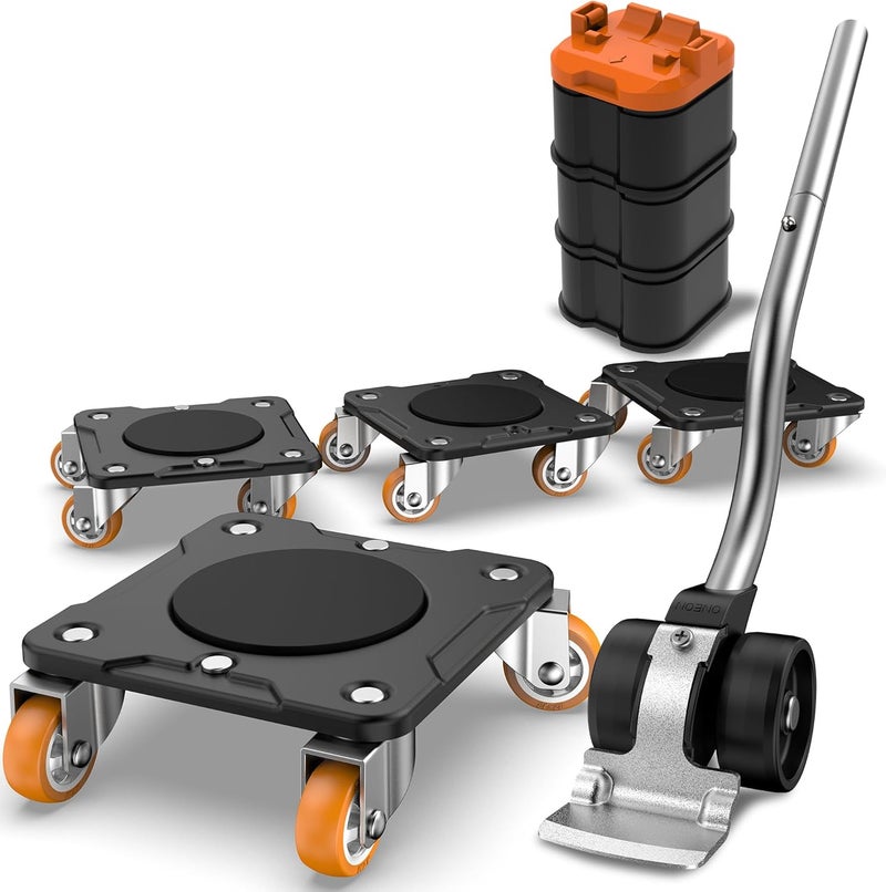 ONEON Furniture Mover Plus, Upgrated to Full Carbon Steel Panels Dolly, Reinforced Rib Design, Increased Weight Capacity, with Furniture Lifter, Easy Heavy Lifting - Image 1